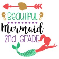 Beautiful Mermaid 2nd Grade SVG