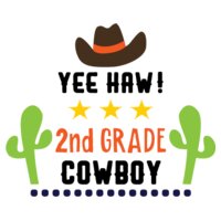 Yee Haa Cowboy 2nd Grade SVG