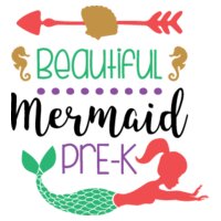 Beautiful Mermaid Pre K SVG